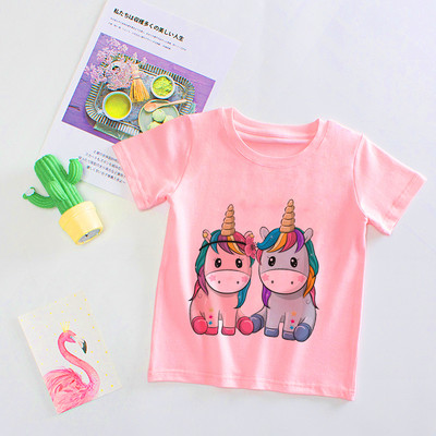 Mood Armsad Lasteriided Ükssarviku tüdrukute Topid Vikerkaare Hobune Tüdrukute T-särk Multikas Baby Boy Riided Ümarkaelus Uus Lastesärk