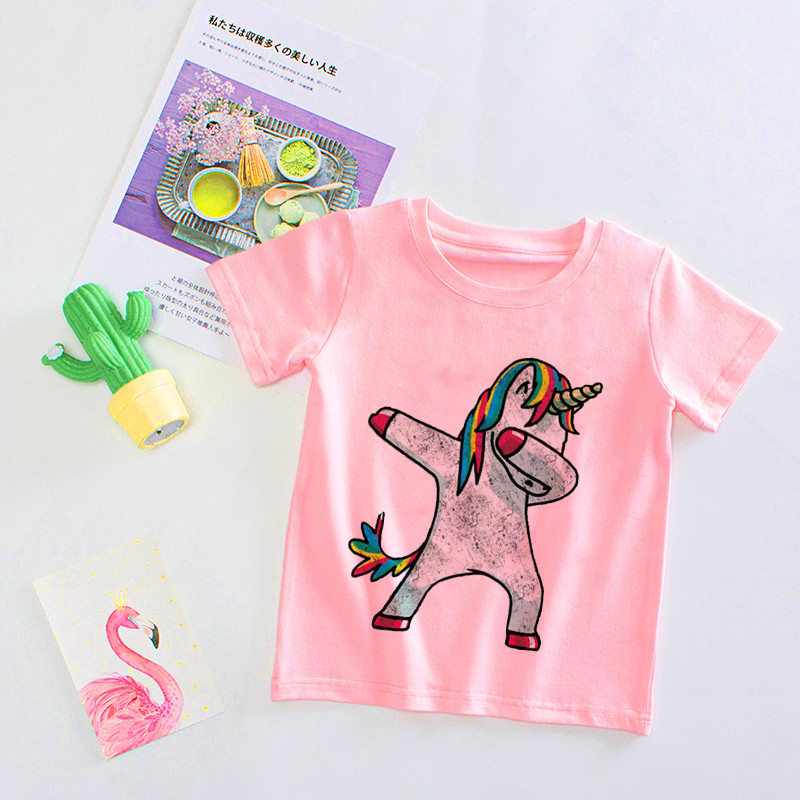 Mood Armsad Lasteriided Ükssarviku tüdrukute Topid Vikerkaare Hobune Tüdrukute T-särk Multikas Baby Boy Riided Ümarkaelus Uus Lastesärk