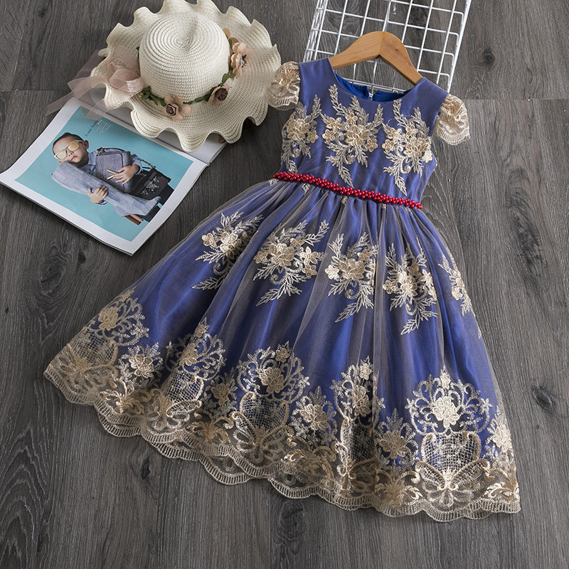 4-10 éves lányok nyári ruha, felfújt ujjú hercegnői ruha, lányok születésnapi masni-csomós jelmezek, szép gyerekek ruha gyerekeknek, Vestidos