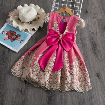 Καλοκαιρινό ροζ κορίτσι φόρεμα Χαριτωμένο παιδικό φόρεμα Παιδικό κορίτσι φόρεμα μικρής πριγκίπισσας για γαμήλιο πάρτι 1 2 3 4 5 6 7 8 9 10 χρονών κοριτσάκια