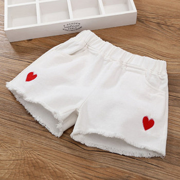 Hiheart Kids Girls Denim Short Jeans Casual Fit Σορτς παραλίας Παντελόνι Denim Βαμβακερό κεντημένο τζιν για κορίτσια 2-13 ετών