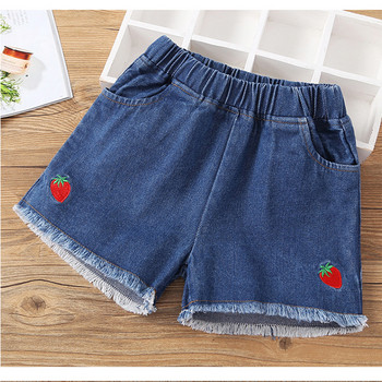 Hiheart Kids Girls Denim Short Jeans Casual Fit Σορτς παραλίας Παντελόνι Denim Βαμβακερό κεντημένο τζιν για κορίτσια 2-13 ετών