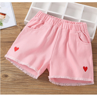 Hiheart Kids Girls Traper kratke traperice Ležerni kroj Kratke hlače za plažu Denim Pamučne vezene traperice za djevojčice od 2 do 13 godina