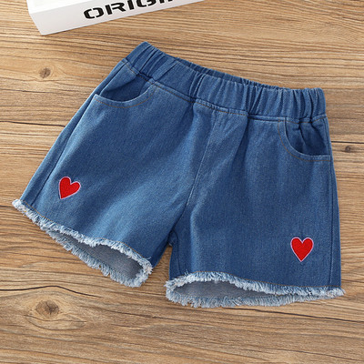 Hiheart Kids Girls Traper kratke traperice Ležerni kroj Kratke hlače za plažu Denim Pamučne vezene traperice za djevojčice od 2 do 13 godina