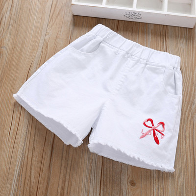 Hiheart Kids Girls Traper kratke traperice Ležerni kroj Kratke hlače za plažu Denim Pamučne vezene traperice za djevojčice od 2 do 13 godina