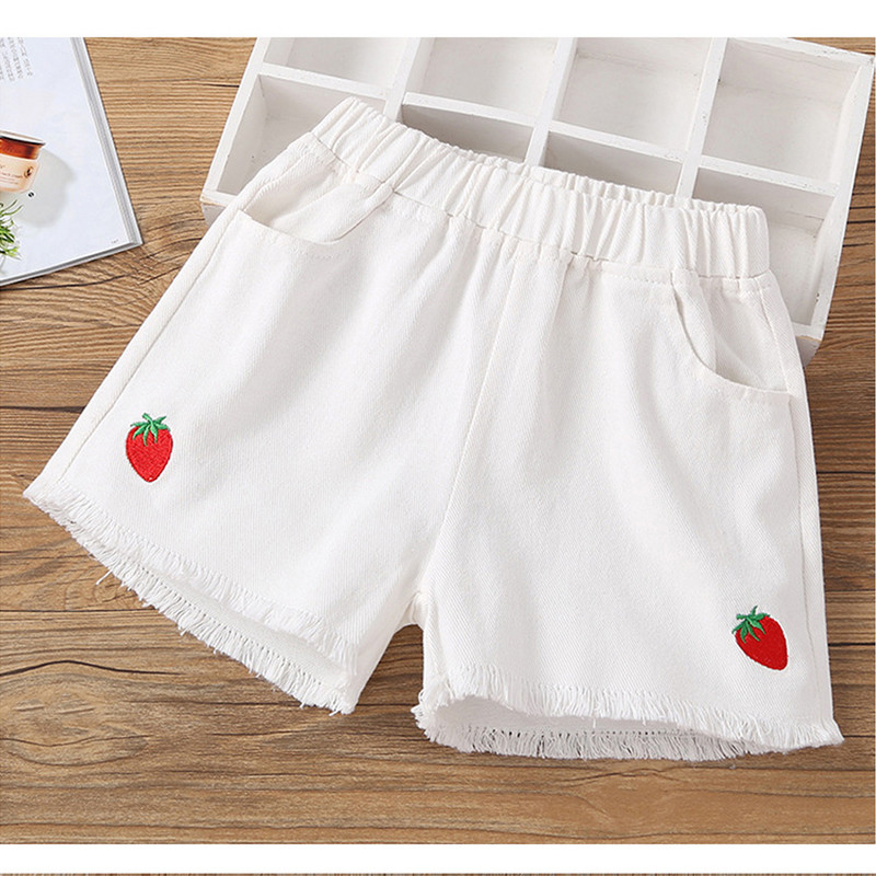 Hiheart Kids Girls Traper kratke traperice Ležerni kroj Kratke hlače za plažu Denim Pamučne vezene traperice za djevojčice od 2 do 13 godina