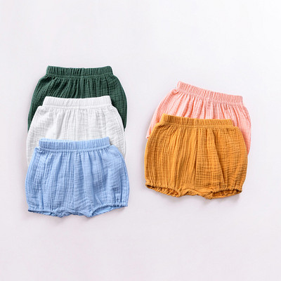 Fashion Shorts for Boy Solid Color Children`s Clothing Girls Shorts Cotton Linen Bread Baby Short Pants Newborn Clothes 1-4Years