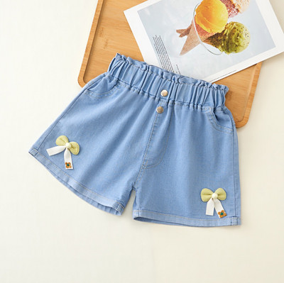 Καλοκαιρινά σορτς για κορίτσια Τζιν σορτς Καλοκαιρινή μόδα Χαριτωμένα σορτς φλοράλ δαντέλα άγρια παιδικά παντελόνια κορίτσια τζιν σορτς εφηβικά