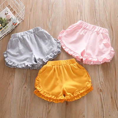 2022 Summer New Girls Shorts Children`s Casual Cotton Elastic Short Pants Baby Clothing 1-6Y Kids Fashion Candy Color Shorts