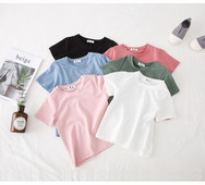 VIDMID dječja majica za djevojčice Dječaci za djevojčice Pamučne majice kratkih rukava Majice kratkih rukava dječja ljetna jednobojna odjeća za dječake 4006 01