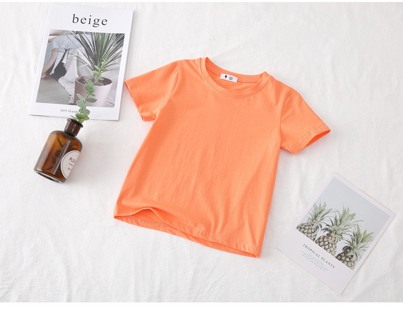 VIDMID dječja majica za djevojčice Dječaci za djevojčice Pamučne majice kratkih rukava Majice kratkih rukava dječja ljetna jednobojna odjeća za dječake 4006 01