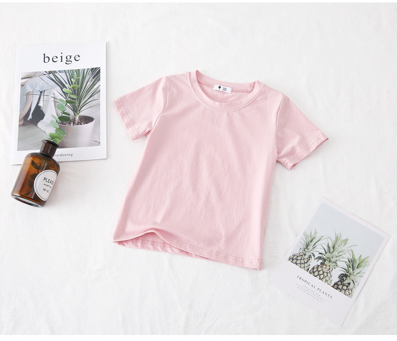 VIDMID dječja majica za djevojčice Dječaci za djevojčice Pamučne majice kratkih rukava Majice kratkih rukava dječja ljetna jednobojna odjeća za dječake 4006 01