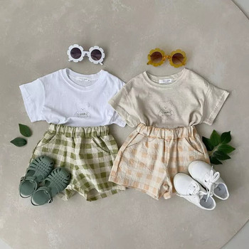 Παιδικό σορτς για κορίτσι Αγόρι Casual καρό νεογέννητο βρεφικό σορτς παντελόνι βαμβακερό 2023 καλοκαιρινό σορτς παραλίας Λεπτά παιδικά ρούχα