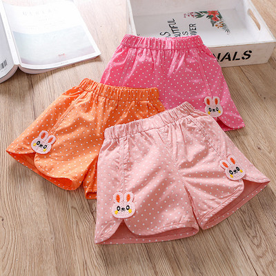 Summer Baby Girls Shorts Thin Fashion Children`s Cartoon Pants Girls Beach Pants Cute Kids Pants