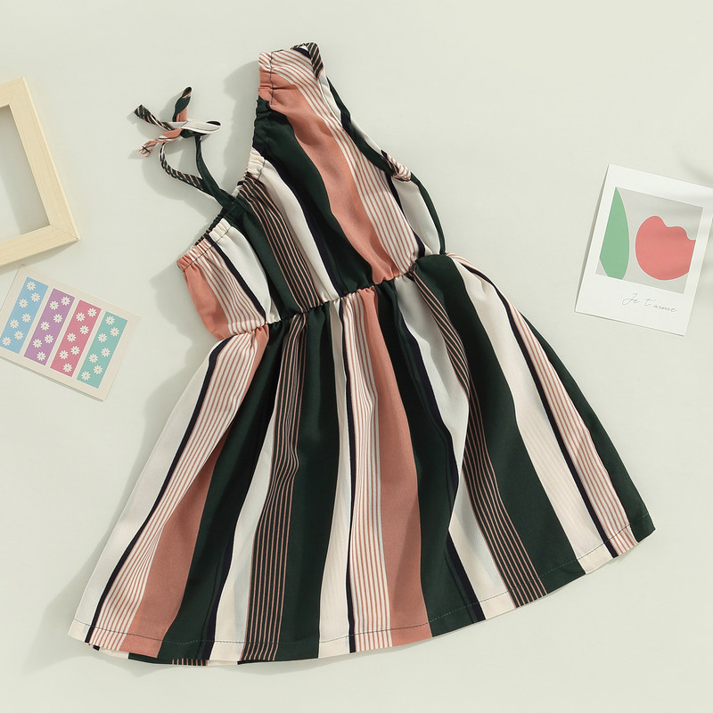 ma&baby 3-7Y Haljina bez rukava za djevojčice Prugaste haljine A kroja za malu djecu D01