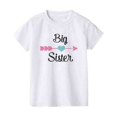Big Sister Little Sister Dječja majica kratkih rukava za djevojčice Odgovarajuće majice Ljetna majica Dječja odjeća Majica kratkih rukava za malu djecu