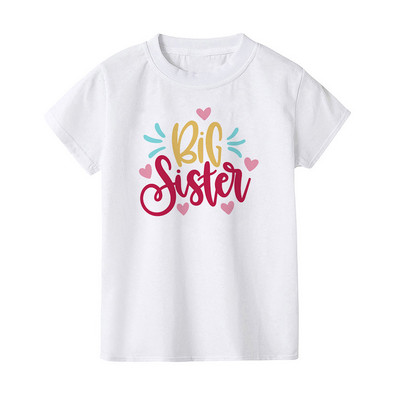 Big Sister Little Sister Dječja majica kratkih rukava za djevojčice Odgovarajuće majice Ljetna majica Dječja odjeća Majica kratkih rukava za malu djecu