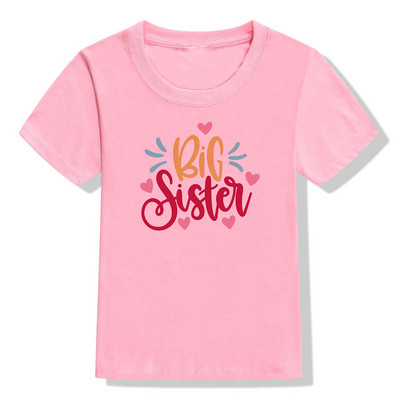 Big Sister Little Sister Dječja majica kratkih rukava za djevojčice Odgovarajuće majice Ljetna majica Dječja odjeća Majica kratkih rukava za malu djecu