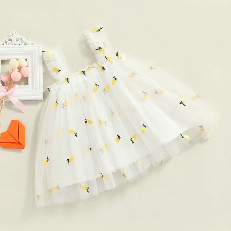 Ma&Baby 6M-5Y Haljina od tila za malu djecu za djevojčice Daisy Jagoda Haljine za djevojčice Odjeća za ljetne zabave na plaži za odmor D01