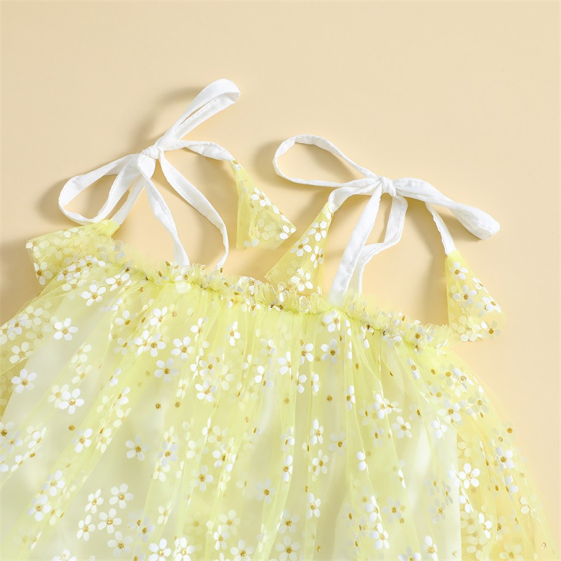 ma&baby 3M-3Y Haljina za djevojčice, dojenčad, cvjetni til, haljine A-kroja za djevojčice, ljetna odjeća