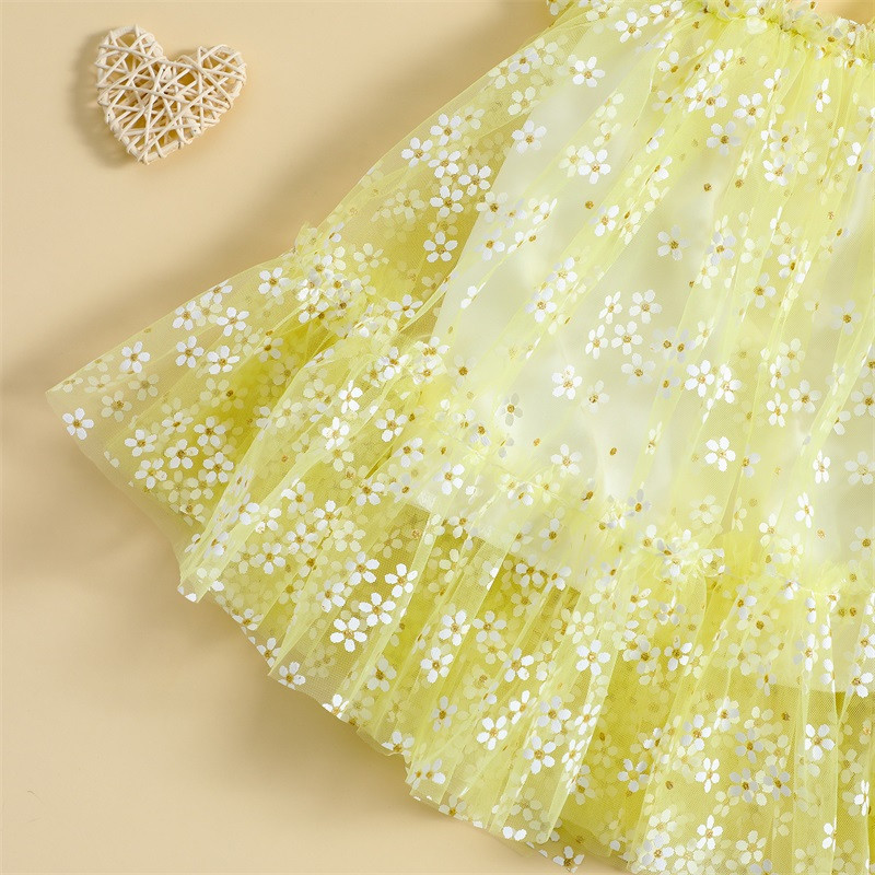 ma&baby 3M-3Y Haljina za djevojčice, dojenčad, cvjetni til, haljine A-kroja za djevojčice, ljetna odjeća