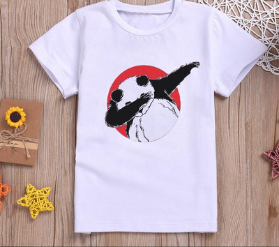 Vrhunska ljetna smiješna majica kratkih rukava Kawaii Panda Crtić za dječake Najnovija odjeća za djevojčice Modna majica s printom kratkih rukava Dječja odjeća