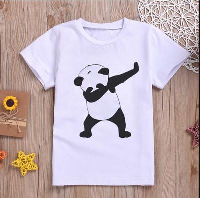 Vrhunska ljetna smiješna majica kratkih rukava Kawaii Panda Crtić za dječake Najnovija odjeća za djevojčice Modna majica s printom kratkih rukava Dječja odjeća