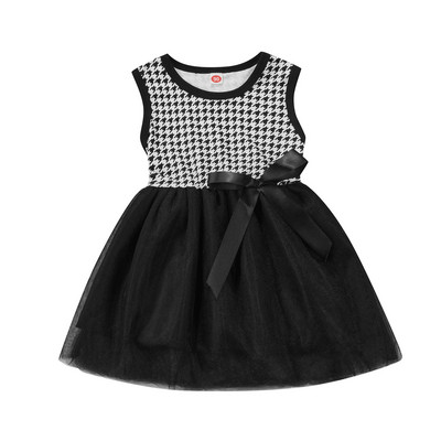 Ma&Baby 2-7Y mažiems vaikams, mergaičių suknele, languota, tiulio, berankovių vakarėliams skirtos suknelės mergaitėms, vaikiški kostiumai D35