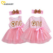 Ma&Baby 0-24M Tutu haljina za novorođenčad za djevojčice One Donuts Rođendanska haljina za djevojčice Princess Odjeća