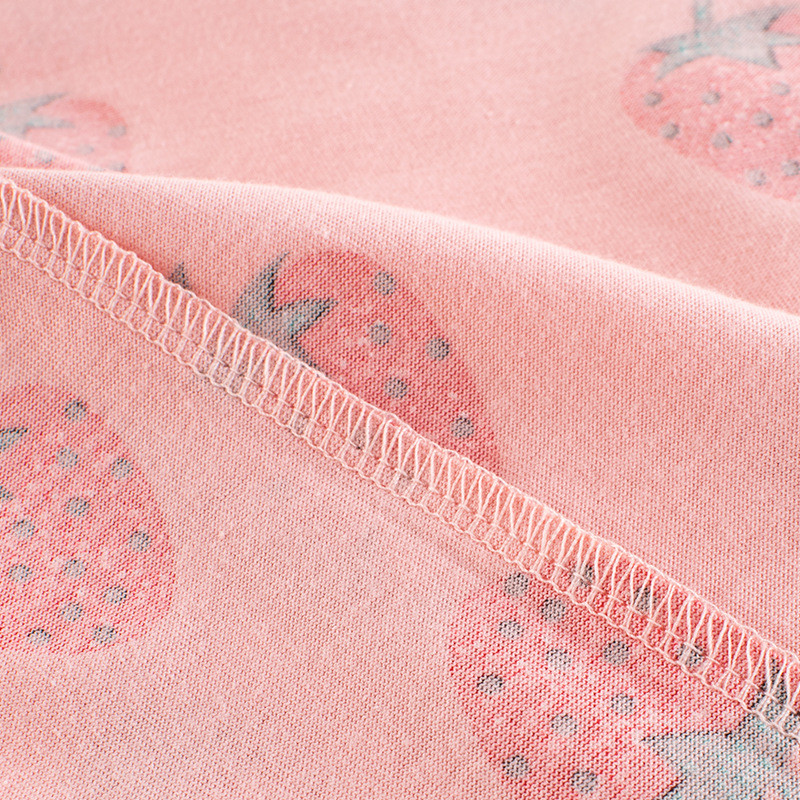 2-8Τ Παιδικά Βρεφικά Ρούχα για Παιδιά Καλοκαιρινά Παιδικά Μπλουζάκια Βαμβακερά Μπλουζάκια με στάμπα φράουλα Χαριτωμένο γλυκό μπλουζάκι επάνω στολή