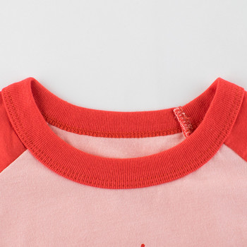 2-8T Strawberry Print Μπλουζάκι για κορίτσια Παιδικά ρούχα για κοριτσάκια Κοντό μανίκι βαμβακερό καλοκαιρινό μπλουζάκι χαριτωμένο παιδικό ρούχο