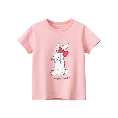 Cute girls T-shirt 2021 New Summer Strawberry Print Βαμβακερά παιδικά κοντομάνικα Top Βρεφικά ρούχα κοριτσίστικα παιδικά μπλουζάκια 2-8 ετών