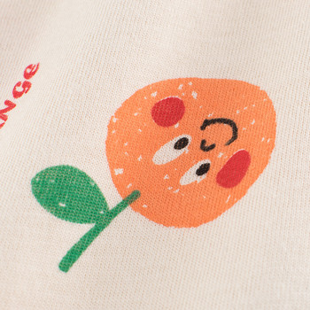 Καλοκαιρινά παιδικά μπλουζάκια για μωρά νήπια Παιδικά κορίτσια T-shirt Βαμβακερά πορτοκαλί φρούτα μπλουζάκια Μπεζ Χρώμα Ρούχα 1-8 ετών