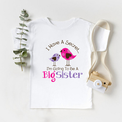 I`m Being Promoted To Big Sister 2022 Print Kids T-shirts Girls Funny Baby Clothes Kids Announcement T shirt Cute Children Tops