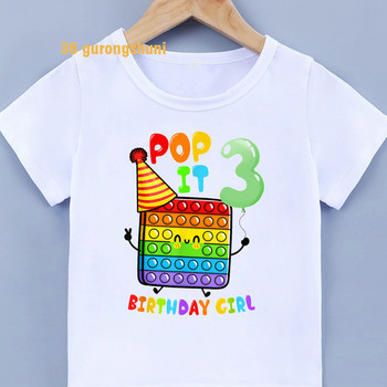 3 4 5 6 χρονών Μπλουζάκι γενεθλίων Κοριτσίστικα Ρούχα Popit Fidget Παιδική μπλούζα Pop It Γραφικά μπλουζάκια Παιδικά Ρούχα Ενδύματα για αγόρια