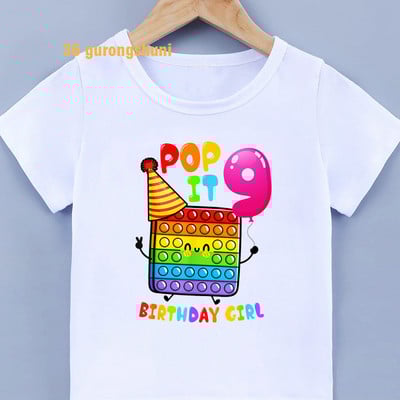 3 4 5 6 metų gimtadienio marškinėliai Mergaičių drabužiai Popit Fidget Vaikiški marškinėliai Pop It Graphic marškinėliai Vaikiški Drabužiai Drabužiai berniukams