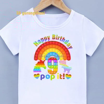 3 4 5 6 metų gimtadienio marškinėliai Mergaičių drabužiai Popit Fidget Vaikiški marškinėliai Pop It Graphic marškinėliai Vaikiški Drabužiai Drabužiai berniukams