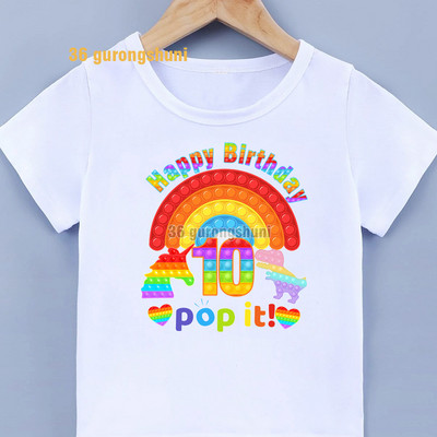 3 4 5 6 metų gimtadienio marškinėliai Mergaičių drabužiai Popit Fidget Vaikiški marškinėliai Pop It Graphic marškinėliai Vaikiški Drabužiai Drabužiai berniukams