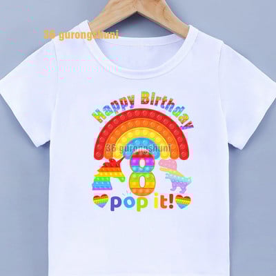 3 4 5 6 metų gimtadienio marškinėliai Mergaičių drabužiai Popit Fidget Vaikiški marškinėliai Pop It Graphic marškinėliai Vaikiški Drabužiai Drabužiai berniukams