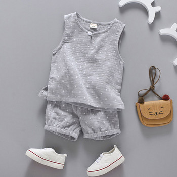 1-5 години Комплекти дрехи за бебета Момчета Деца Нови летни комплекти за 2023 г. Дрехи за момчета Лен Ежедневна мода Детски комплекти дрехи за момчета