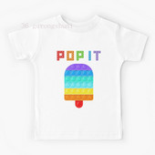majica kratkih rukava sa smiješnim crtićima za djevojčice Odjeća Pop dječja odjeća Majica za djevojčice Dječaci Pop it Icecream grafičke majice It Kids T-Shirt