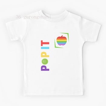 αστείο μπλουζάκι κινουμένων σχεδίων για κορίτσια ρούχα Pop παιδικά ρούχα μπλουζάκι κορίτσι αγόρια Pop it Icecream γραφικά μπλουζάκια It Kids T-shirt