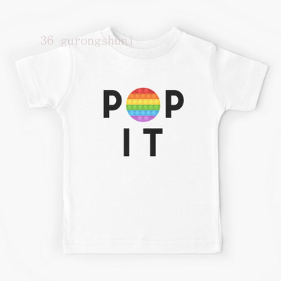 majica kratkih rukava sa smiješnim crtićima za djevojčice Odjeća Pop dječja odjeća Majica za djevojčice Dječaci Pop it Icecream grafičke majice It Kids T-Shirt