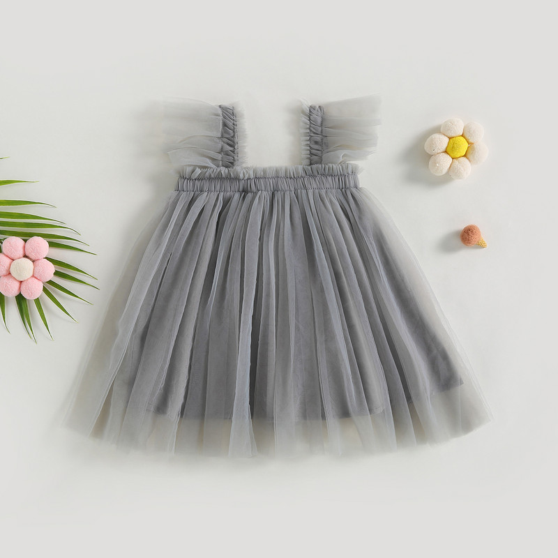 ma&baby 6M-5Y Toddler Βρεφικό Βρεφικό Παιδικό Κοριτσίστικο Φόρεμα βολάν Τούλι Φορέματα σε γραμμή Α για κορίτσια Καλοκαιρινή Πριγκίπισσα Παιδικά Ρούχα D01