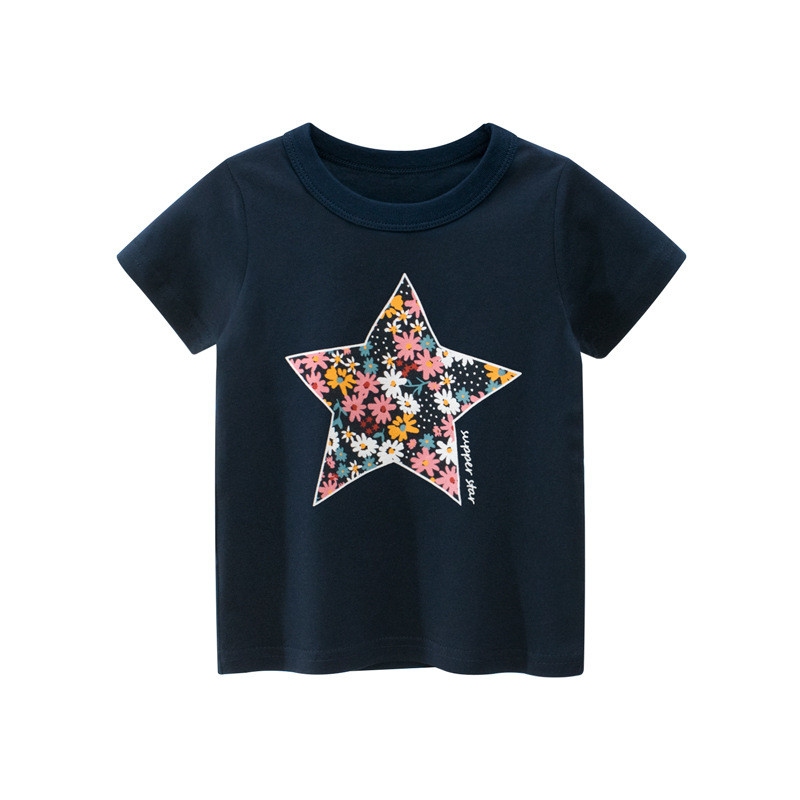 Νέο T-Shirt Summer Cartoon Print Βαμβακερά Παιδικά Κοντομάνικα Top Βρεφικά Ρούχα Κοριτσίστικα Παιδικά T-shirt 2-8 ετών