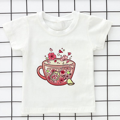 Летни детски дрехи Kawaii Unisex Ice Cream World Printed Cartoon Тениска Бебешки дрехи за момче 2 3 4 5 6 7 8 9 години Тениски за момичета