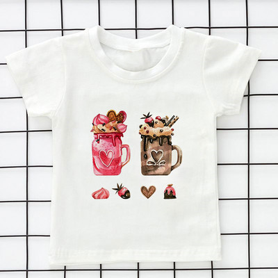 Летни детски дрехи Kawaii Unisex Ice Cream World Printed Cartoon Тениска Бебешки дрехи за момче 2 3 4 5 6 7 8 9 години Тениски за момичета