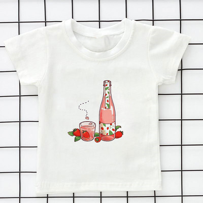 Летни детски дрехи Kawaii Unisex Ice Cream World Printed Cartoon Тениска Бебешки дрехи за момче 2 3 4 5 6 7 8 9 години Тениски за момичета