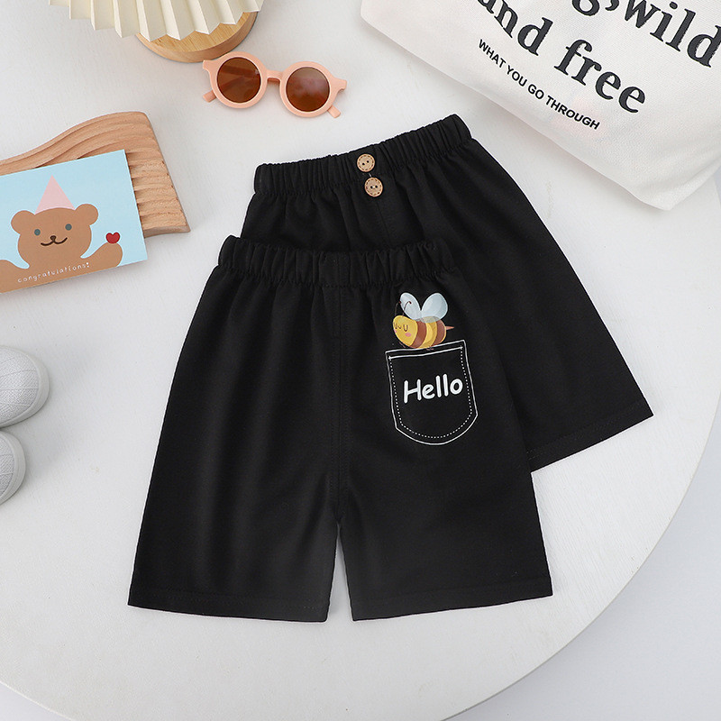 9m-6y лятно облекло Детски къси панталони Бебешки момчета и момичета с щампи Ежедневни къси панталони Памучни къси панталони за малки деца Детски