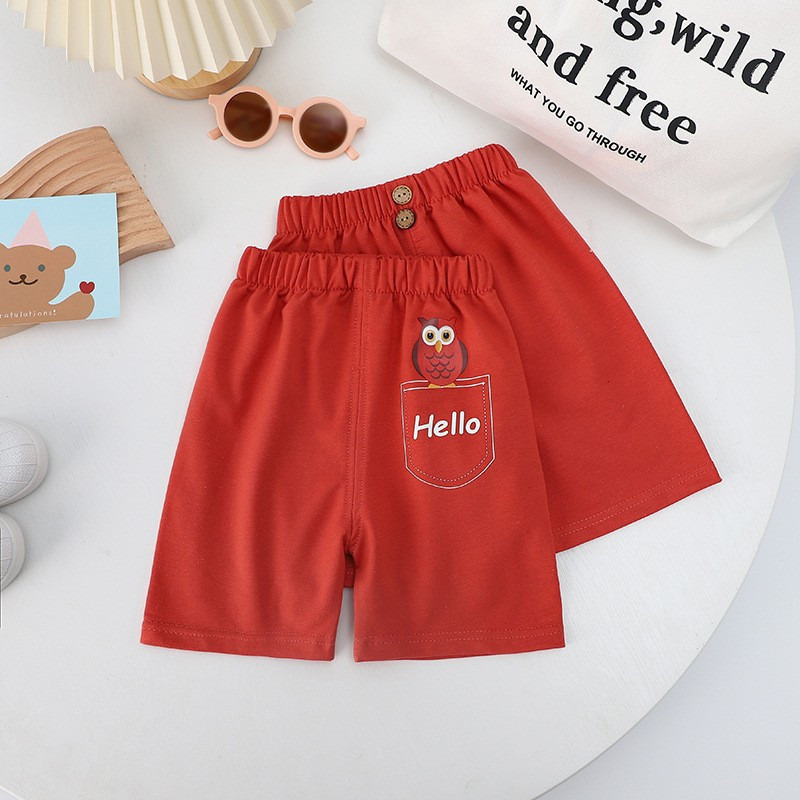 9m-6y лятно облекло Детски къси панталони Бебешки момчета и момичета с щампи Ежедневни къси панталони Памучни къси панталони за малки деца Детски